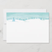 Besneeuwd winterlandschap met sparrenbomen kaart (Voorkant)