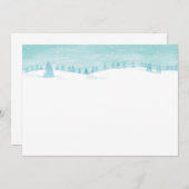 Besneeuwd winterlandschap met sparrenbomen kaart (Voorkant / Achterkant)