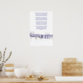 Besneeuwd winterlandschap poster (Keuken)