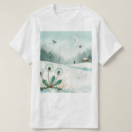 Besneeuwd winterlandschap t-shirt