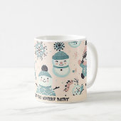 besneeuwd winterpatroon koffiemok (Voorkant rechts)