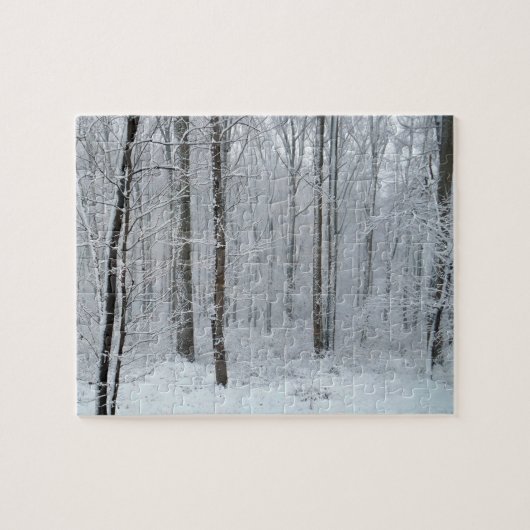 Besneeuwd Witte Populierenbos Legpuzzel (Horizontaal)