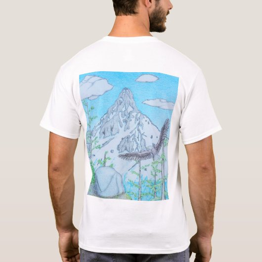 Besneeuwde Berg & Adelaar T-shirt (Achterkant)