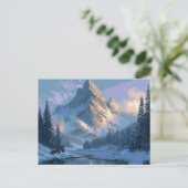 Besneeuwde Berg Briefkaart (Staand voorkant)