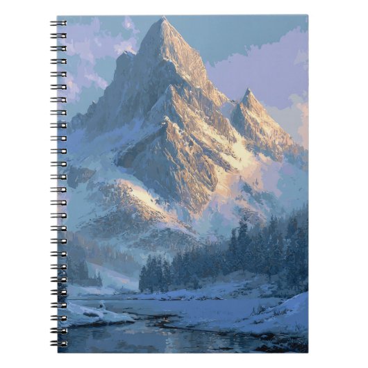 Besneeuwde Berg Notitieboek (Voorkant)