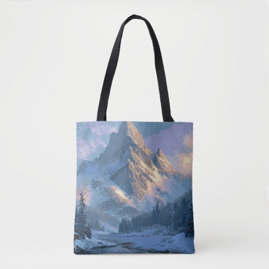 Besneeuwde Berg Tote Bag (Voorkant)
