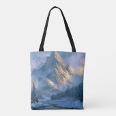 Besneeuwde Berg Tote Bag (Achterkant)