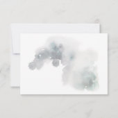 Besneeuwde Bergen Dennebomen Trouwreactie RSVP Kaartje (Achterkant)