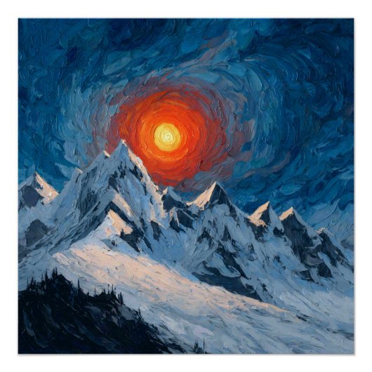Besneeuwde Bergen Perfect Poster (Voorkant)