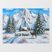 Besneeuwde Bergen Raamsticker (Vel)