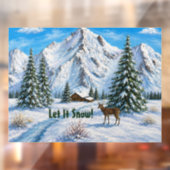 Besneeuwde Bergen Raamsticker (Vel 2)