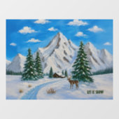 Besneeuwde Bergen Raamsticker (Vel)
