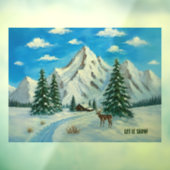 Besneeuwde Bergen Raamsticker (Vel 3)