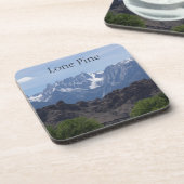 Besneeuwde bergen van Lone Pine Bier Onderzetter (Linkerzijde)