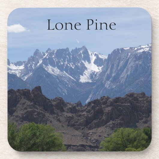 Besneeuwde bergen van Lone Pine Bier Onderzetter (Voorkant)