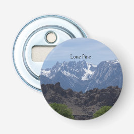 Besneeuwde bergen van Lone Pine      Button Flesopener