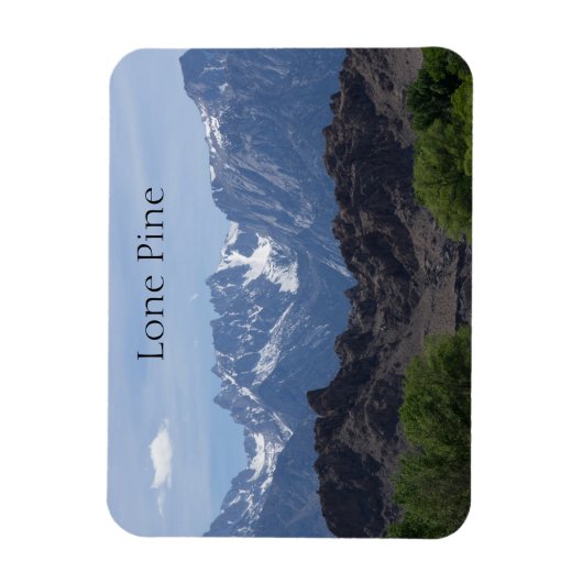 Besneeuwde bergen van Lone Pine Magneet (Verticaal)