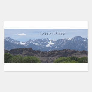 Besneeuwde bergen van Lone Pine Rechthoekige Sticker