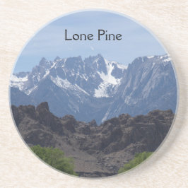 Besneeuwde bergen van Lone Pine    Zandsteen Onderzetter