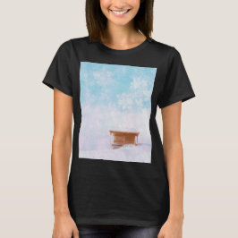 besneeuwde berghut t-shirt