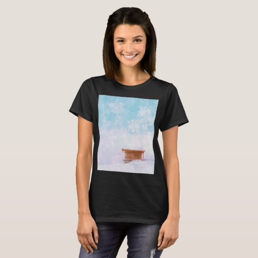 besneeuwde berghut t-shirt (Voorkant volledig)