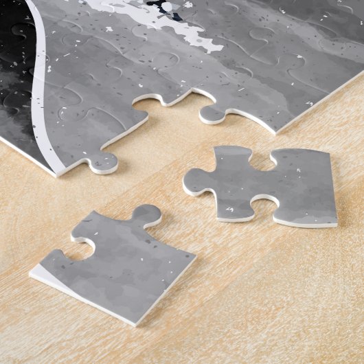 besneeuwde bergsport legpuzzel (Zijkant)