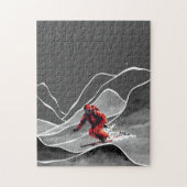 besneeuwde bergsport legpuzzel (Verticaal)