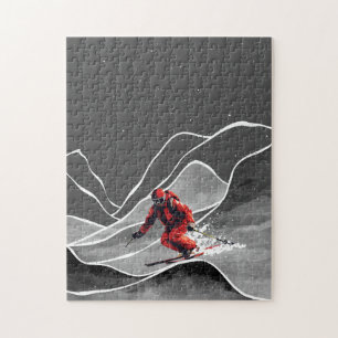 besneeuwde bergsport legpuzzel