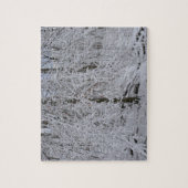 Besneeuwde Berkenboomkroon Legpuzzel (Verticaal)