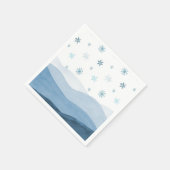 Besneeuwde Blauwe Winterlandschap Servet (Hoek)