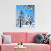 Besneeuwde bomen in de Laguna Mountains Canvas Afdruk (Insitu (Woonkamer))