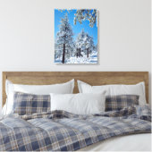 Besneeuwde bomen in de Laguna Mountains Canvas Afdruk (Insitu (Slaapkamer))