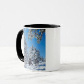 Besneeuwde bomen in de Laguna Mountains Mok (Voorkant links)