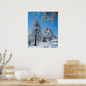 Besneeuwde bomen in de Laguna Mountains Poster (Keuken)