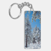 Besneeuwde bomen in de Laguna Mountains Sleutelhanger (Voorkant Links)