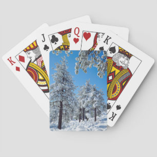 Besneeuwde bomen in de Laguna Mountains Speelkaarten