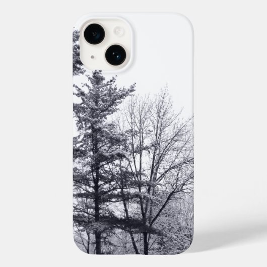 Besneeuwde Bomen: Verticaal Case-Mate iPhone Case (Achterkant)