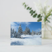 Besneeuwde bomen, winterlandschap briefkaart (Staand voorkant)