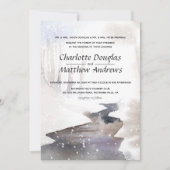 Besneeuwde Bos - Herfst-Winter Bruiloft Kaart (Voorkant)