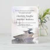 Besneeuwde Bos - Herfst-Winter Bruiloft Kaart (Staand voorkant)