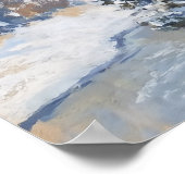 Besneeuwde Canyon - Pastel Schilderstijl Poster (Hoek)