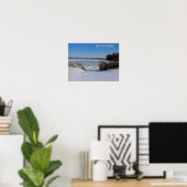 Besneeuwde Delaware Rivier Poster (Thuiskantoor)
