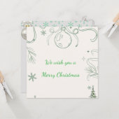 Besneeuwde Dennen & Vrede Kaart (Voorkant / Achterkant in situ)