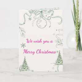 Besneeuwde dennen & vrede kaart