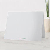 Besneeuwde dennenboomdag kaart (Achterkant)