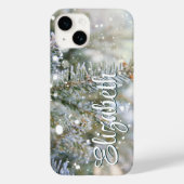 Besneeuwde dennenwinter Case-Mate iPhone case (Achterkant)