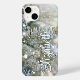 Besneeuwde dennenwinter Case-Mate iPhone 14 hoesje