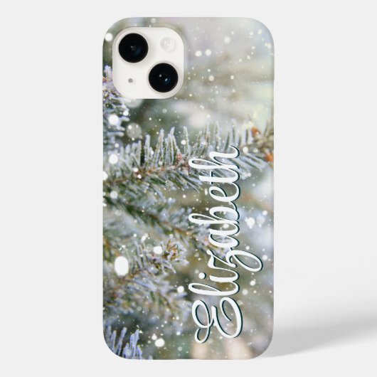 Besneeuwde dennenwinter Case-Mate iPhone case (Achterkant)