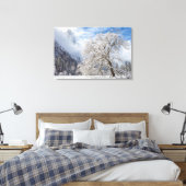 besneeuwde eik canvas afdruk (Insitu (Slaapkamer))
