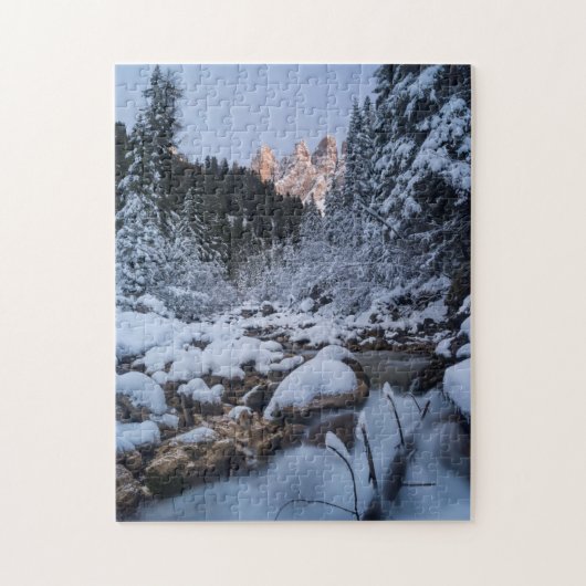 Besneeuwde Geisler Bergketen Legpuzzel (Verticaal)